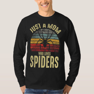 Alleen een moeder die van Spiders Retro Pet Spi h T-shirt