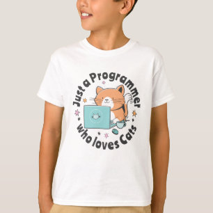 Alleen een programmeur die van katten houdt t-shirt