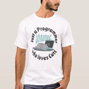 Alleen een programmeur die van katten houdt t-shirt