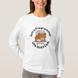 Alleen een programmeur die van katten houdt t-shirt