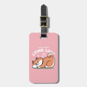 Alleen een Shiba Lying Low: Schattige Shiba Inu-on Bagagelabel