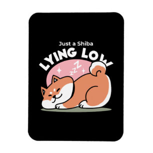 Alleen een Shiba Lying Low: Schattige Shiba Inu-on Magneet