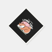 Alleen een Shiba Lying Low: Schattige Shiba Inu-on Servet (Hoek)