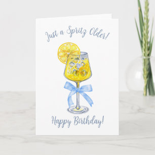 Alleen een Spritz Oudere Limoncello Waterverf Verj Kaart