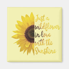 Alleen een Wilflower Square Magnet Magneet