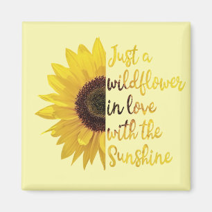 Alleen een Wilflower Square Magnet Magneet