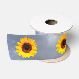 Alleen een zonnebloem bloesem + jouw tekst & idee lint