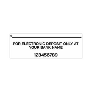 ALLEEN ELEKTRONISCHE OPNAME PERSOONLIJKE BANKENDO ZELFINKTENDE STEMPEL