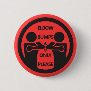 "Alleen Ellebbokken, alsjeblieft" Griepseizoen Hyg Ronde Button 5,7 Cm