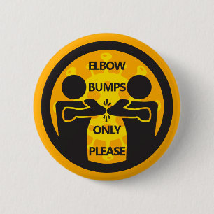 "Alleen Ellebbokken, alsjeblieft" Griepseizoen Hyg Ronde Button 5,7 Cm