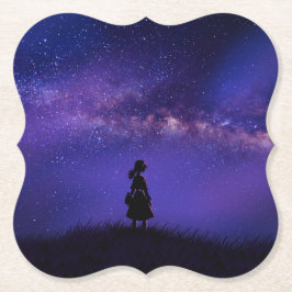 Alleen en Sterrennacht Kartonnen Onderzetters