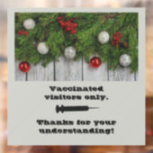 Alleen feestkleuren gevaccineerd raamsticker (Vel 2)