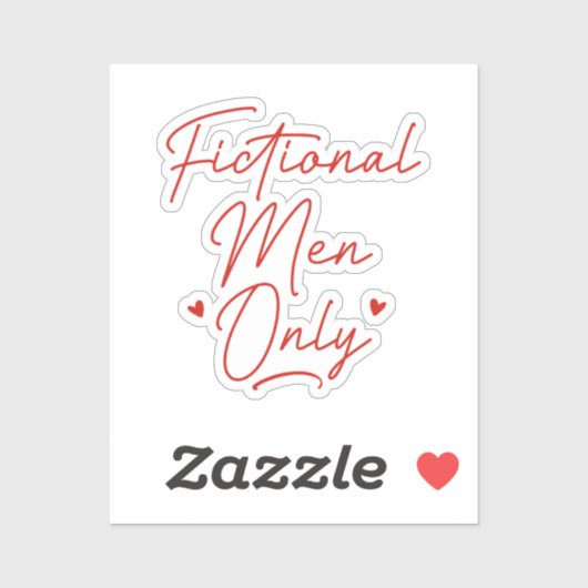 Alleen fictieve Mannen Sticker (Vel)