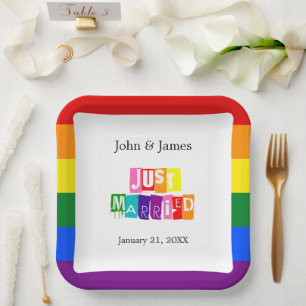 Alleen gehuwde homepage van een paar LGBTQ Papieren Bordje