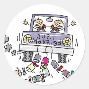 Alleen gehuwde homepage-voordeur ronde sticker