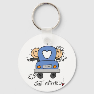 Alleen gehuwde T-shirts en cadeautjes met bruid en Sleutelhanger
