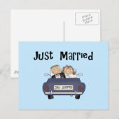 Alleen getrouwd aankondigingskaart (Voorkant / Achterkant)