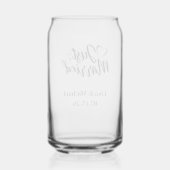 Alleen getrouwd blikvorm glas (Achterkant)