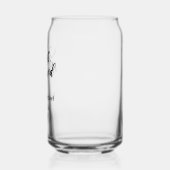 Alleen getrouwd blikvorm glas (Links)