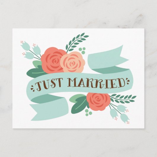 Alleen getrouwd briefkaart (Voorkant)