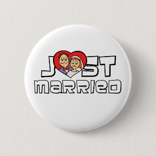 Alleen getrouwd ronde button 5,7 cm