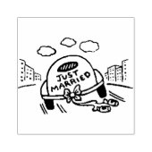 Alleen getrouwd rubberstempel (Afrduk)