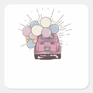 Alleen getrouwd vierkante sticker