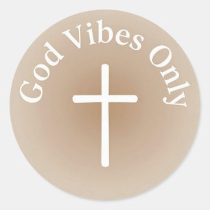 Alleen Goddelijke Vibes Ronde Sticker