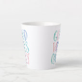 Alleen goede blokjes - kleurrijke Waterverf Typogr Latte Mok (Voorkant)