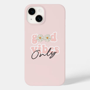 Alleen Goede Vibes 70's Hippie Slogan Case-Mate iPhone 14 Hoesje