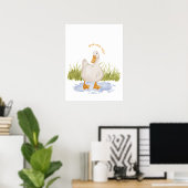 Alleen goede vibes! Ducky in een Puddle Poster Pri (Thuiskantoor)