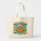 Alleen goede vibes - esthetische zonneschijn Canva Grote Tote Bag (Voorkant)