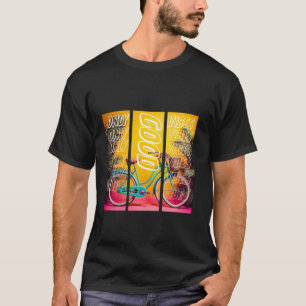 Alleen Goede Vibes Fiets Kunst T-shirt