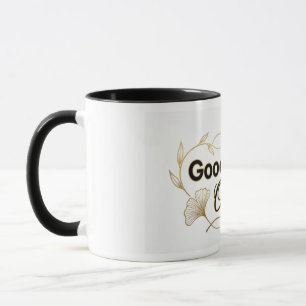 Alleen Goede Vibes - Gouden Bloem Minimaal Design Mok
