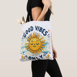 Alleen Goede Vibes – Happy Sun Tote Draagtas