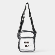 Alleen goede vibes heldere crossbody-stadiontas