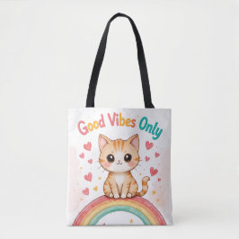 Alleen goede vibes - Kawaii Canvas tas