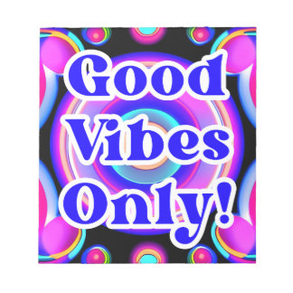 Alleen Goede Vibes! Neon Kleuren 80s 90s AI Design Notitieblok