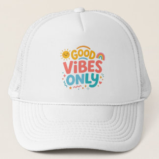 Alleen goede vibes Retro Truckerhoed Trucker Pet