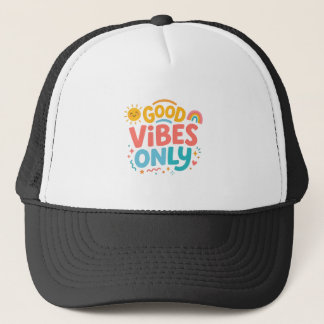 Alleen goede vibes Retro Truckerhoed Trucker Pet