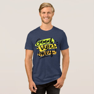 Alleen goede vibes - Retro typografie T-shirt