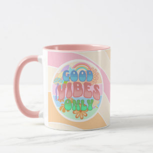Alleen Goede Vibes Retro Vintage Mok