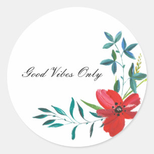 ALLEEN GOEDE VIBES RONDE STICKER