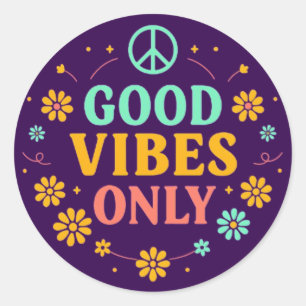 Alleen Goede Vibes Ronde Sticker