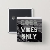 alleen goede vibes vierkante button 5,1 cm (Voorkant /achterkant)