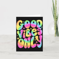 Alleen Goede Vibes Vrede Liefde 60s 70s Tie Dye Gr