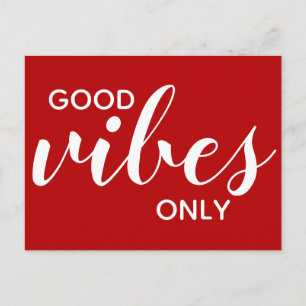 Alleen goede vibraties Positiviteit Affirmatie Roo Briefkaart
