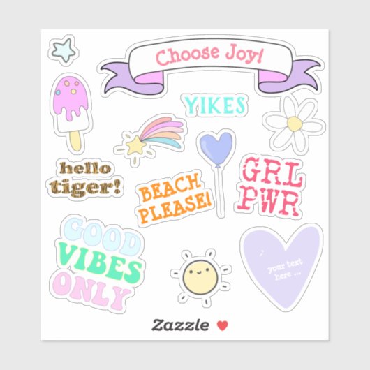 Alleen goede virussen - VSCO-meisjes Sticker (Vel)