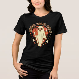 Alleen Griezelige Geesten Retro Cute Halloween Tri-Blend Shirt