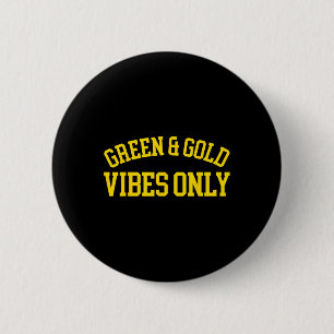 Alleen groene en gouden vibraties - American Footb Ronde Button 5,7 Cm
